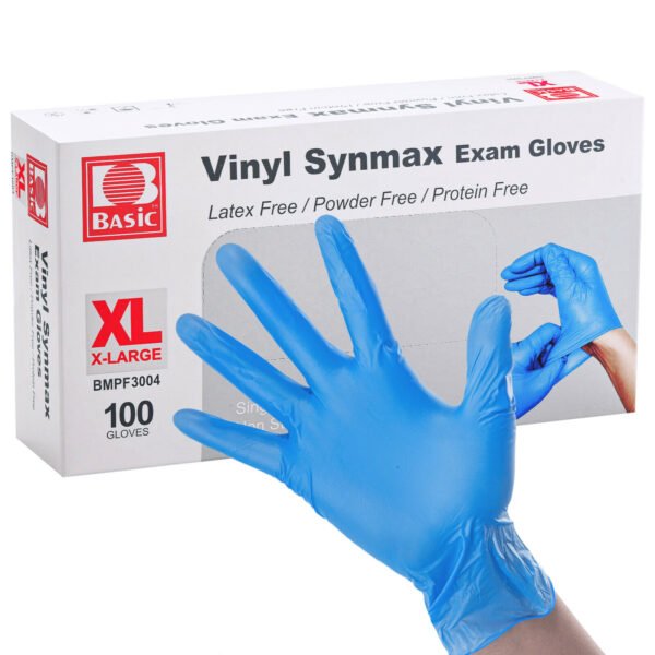 Basic SYNMAX VINYL™ EXAM GLOVES, 100Pcs Per Box First